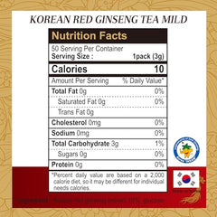 Ingredients: Korean Panax red ginseng and real ginger