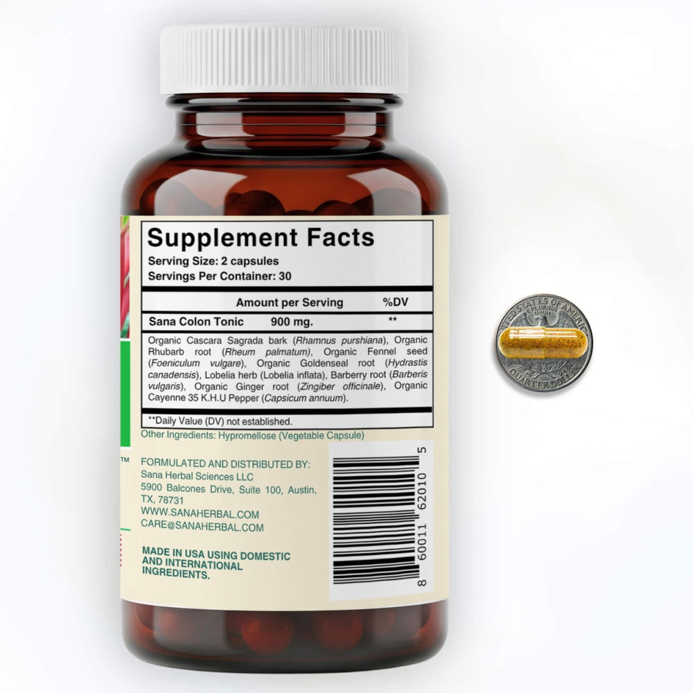 Sana Herbal Sciences Ultra Gut Daily Colon Cleanse pills promote comfortable regularity