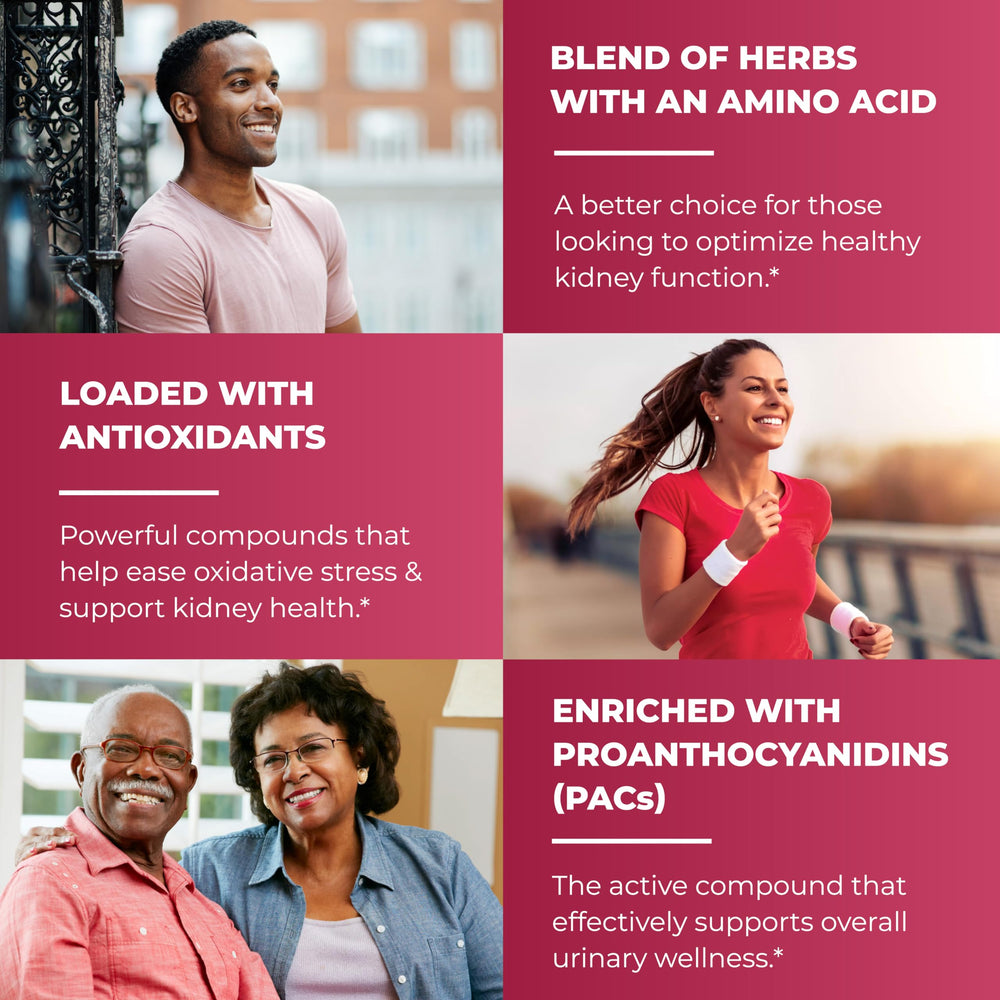 Herbal blend ingredients including glycine and dandelion for kidney health