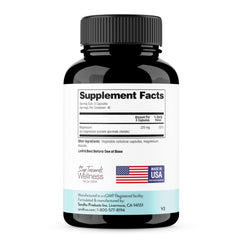 Nutrition label showing Magnesium Lysinate Glycinate content