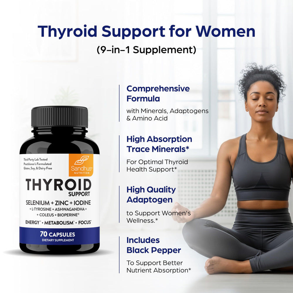 Gluten-free, soy-free and dairy-free labeling for Sandhu's Thyroid Support Complex