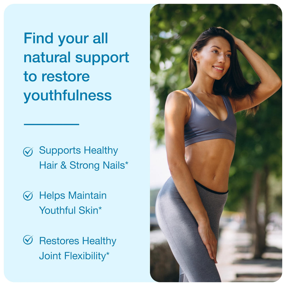 Pouring collagen powder into a glass