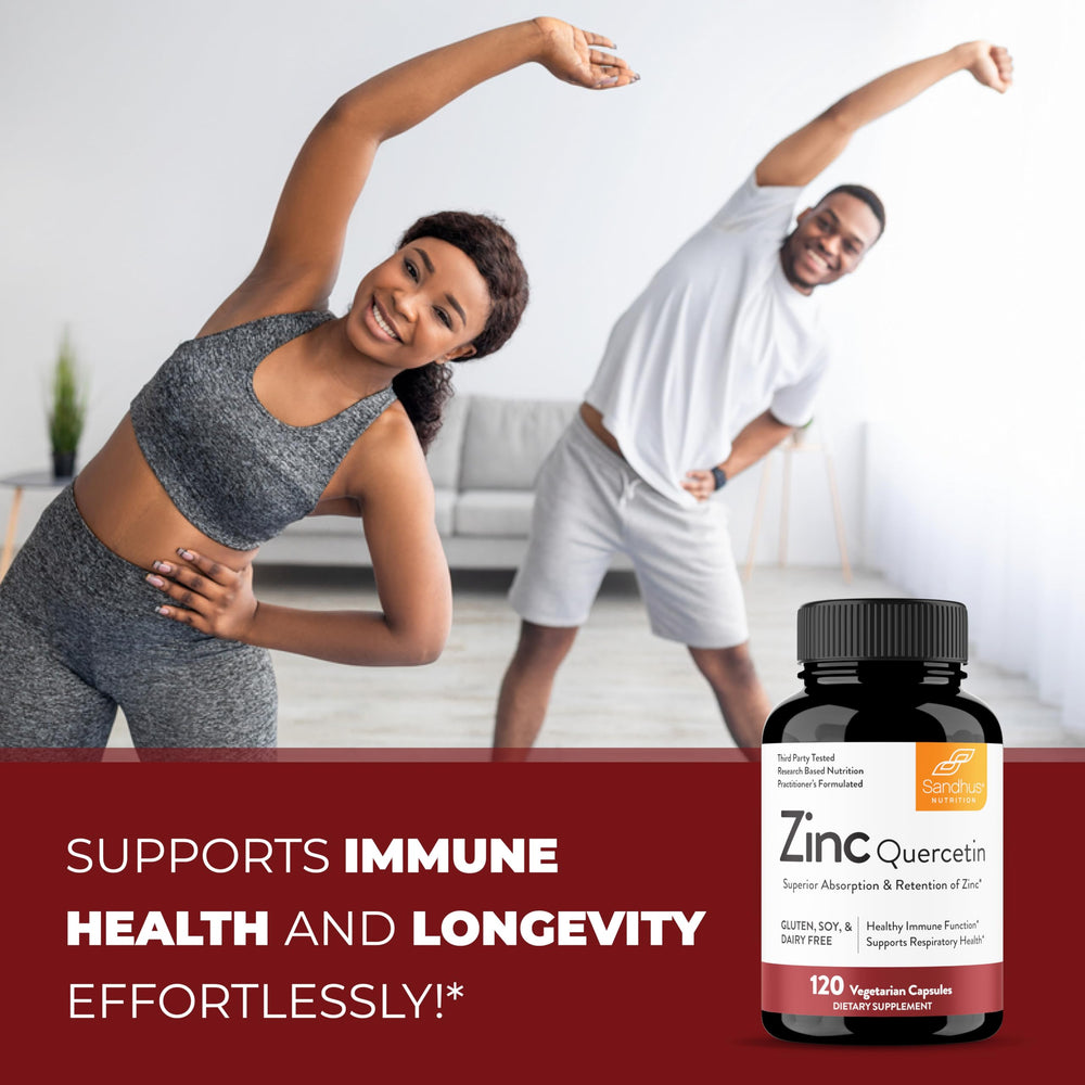 Ingredient panel of Sandhus Zinc Quercetin