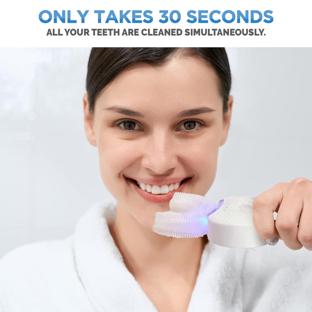Sani White 360 Ultrasonic Toothbrush in use