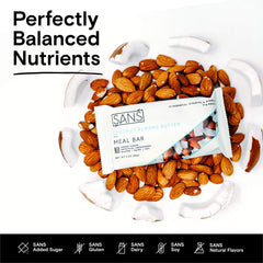 SANS ingredients close-up features real-food components for clean snacking.