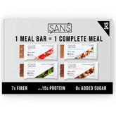 SANS meal replacement bar packaging shown for easy on-the-go nourishment