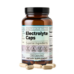 Santa Cruz Paleo electrolyte capsules bottle for on-the-go hydration