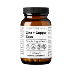 Lifestyle shot of Santa Cruz Paleo Zinc + Copper Caps in use
