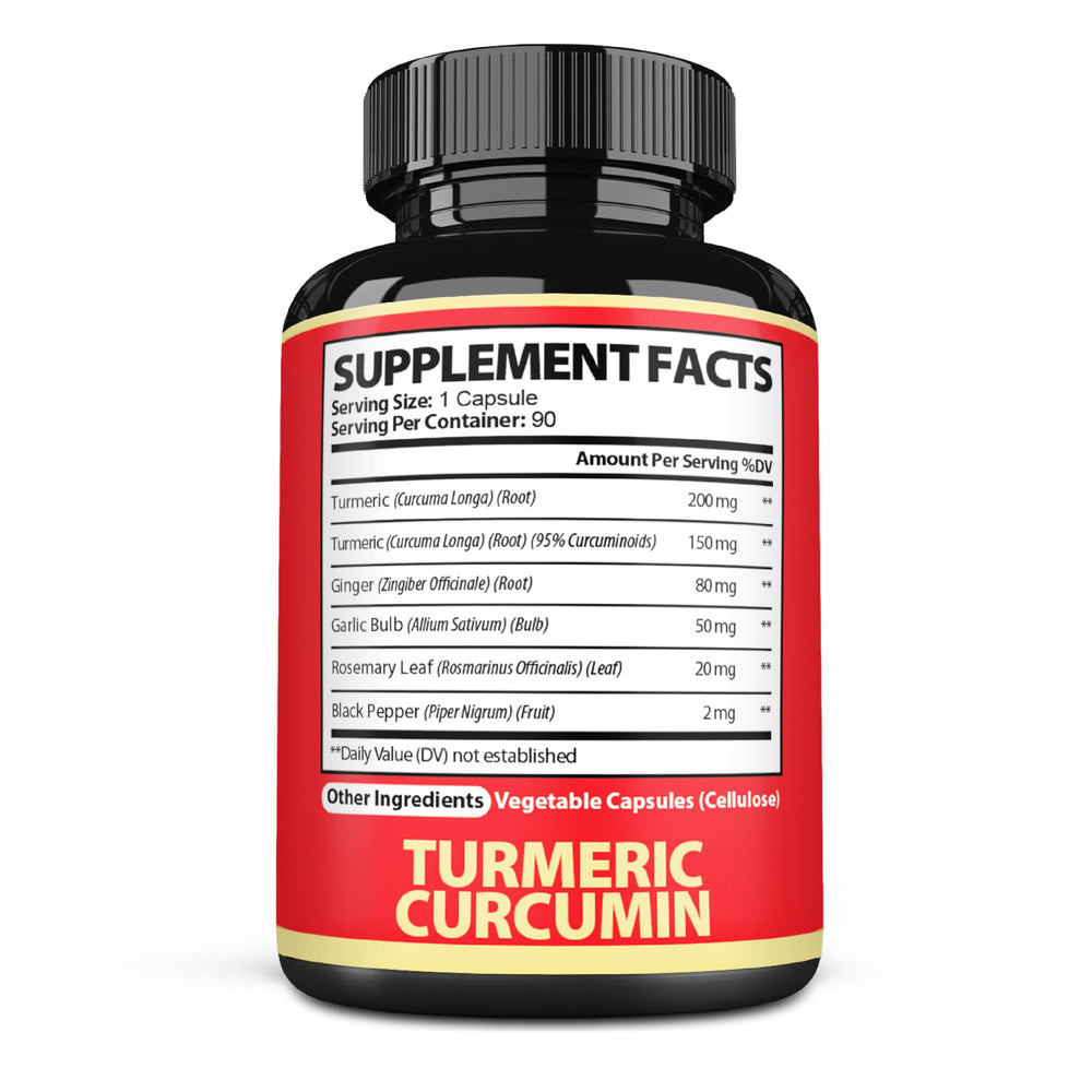 Herbal blend: turmeric, ginger, garlic, rosemary, black pepper