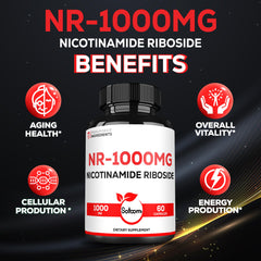 NAD Nicotinamide Riboside NR 1000mg packaging and bottle
