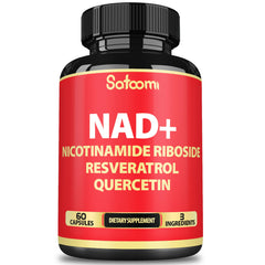 Satoomi NAD NR supplement bottle on white background