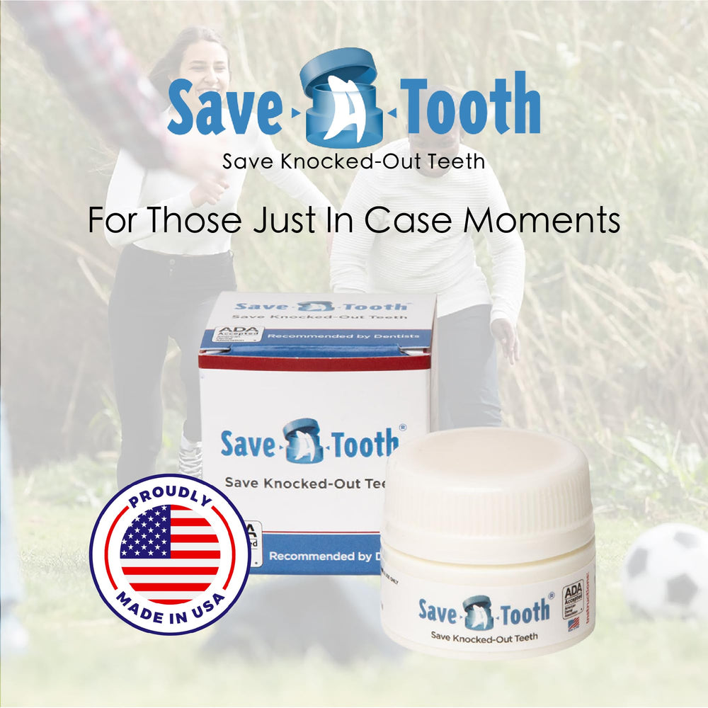 Two-pack packaging of Save-A-Tooth Preservation Kit