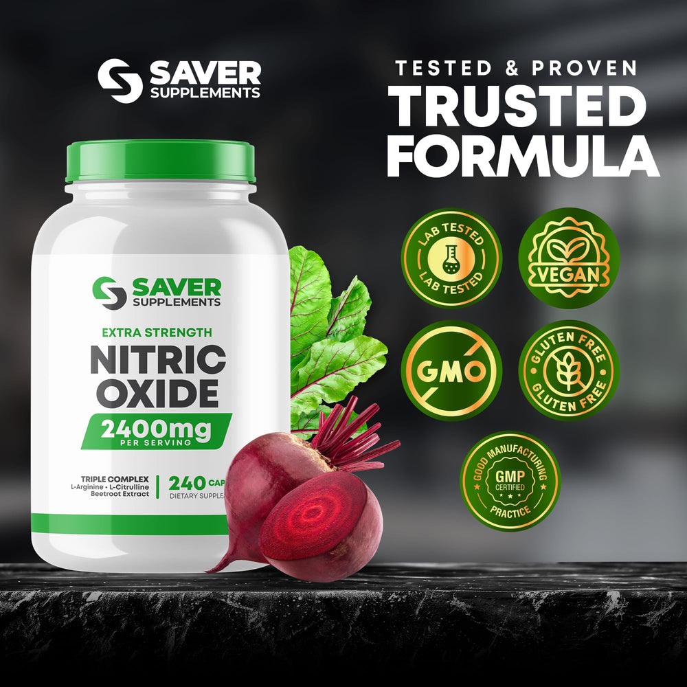 Bulk-value Saver Supplements Nitric Oxide bottle with 240 capsules