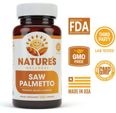 Close-up of Saw Palmetto Berry Powder and Extract