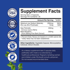 Saw Palmetto berries and Beta Sitosterol capsules