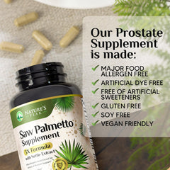 Saw Palmetto DHT blocker for hair growth and prostate health