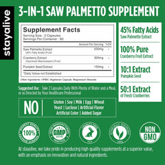 Illustration of 500mg Saw Palmetto Extract with 45% fatty acids