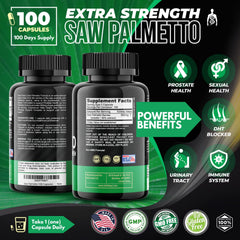 Saw Palmetto for Men bottle showcasing prostate health benefits