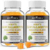 Front view of two-pack Saw Palmetto Gummies for Men bottles