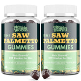 Front view bottle of Saw Palmetto Gummies for Men with 600mg per gummy