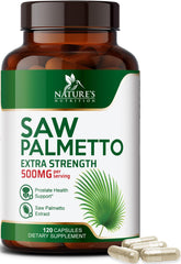 Bottle of Saw Palmetto for Men 1000mg – triple strength formula