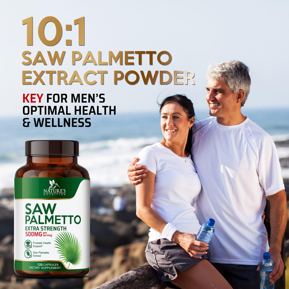 Nature's Nutrition Saw Palmetto bottle on table