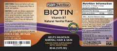 Dropper dispensing Biotin Liquid Drops Vanilla