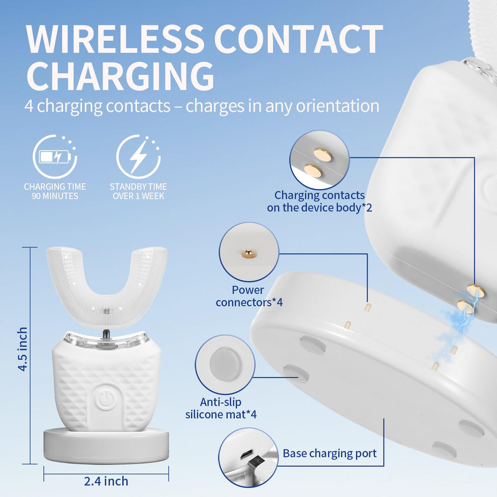 Travel kit including USB-C charger, four U-heads, and sanitizing case
