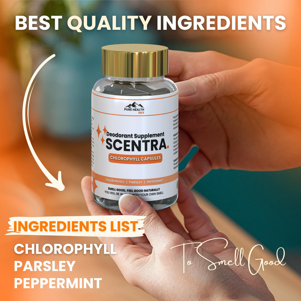 Graphic depicting gut health benefits with Scentra