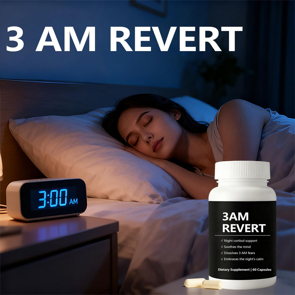 SCEZROB Kleos Cortisol 3 AM Revert with ashwagandha—soothing calm for evening routine.