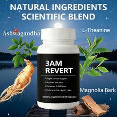 SCEZROB Kleos Cortisol 3 AM Revert with ashwagandha—soothing calm for evening routine.