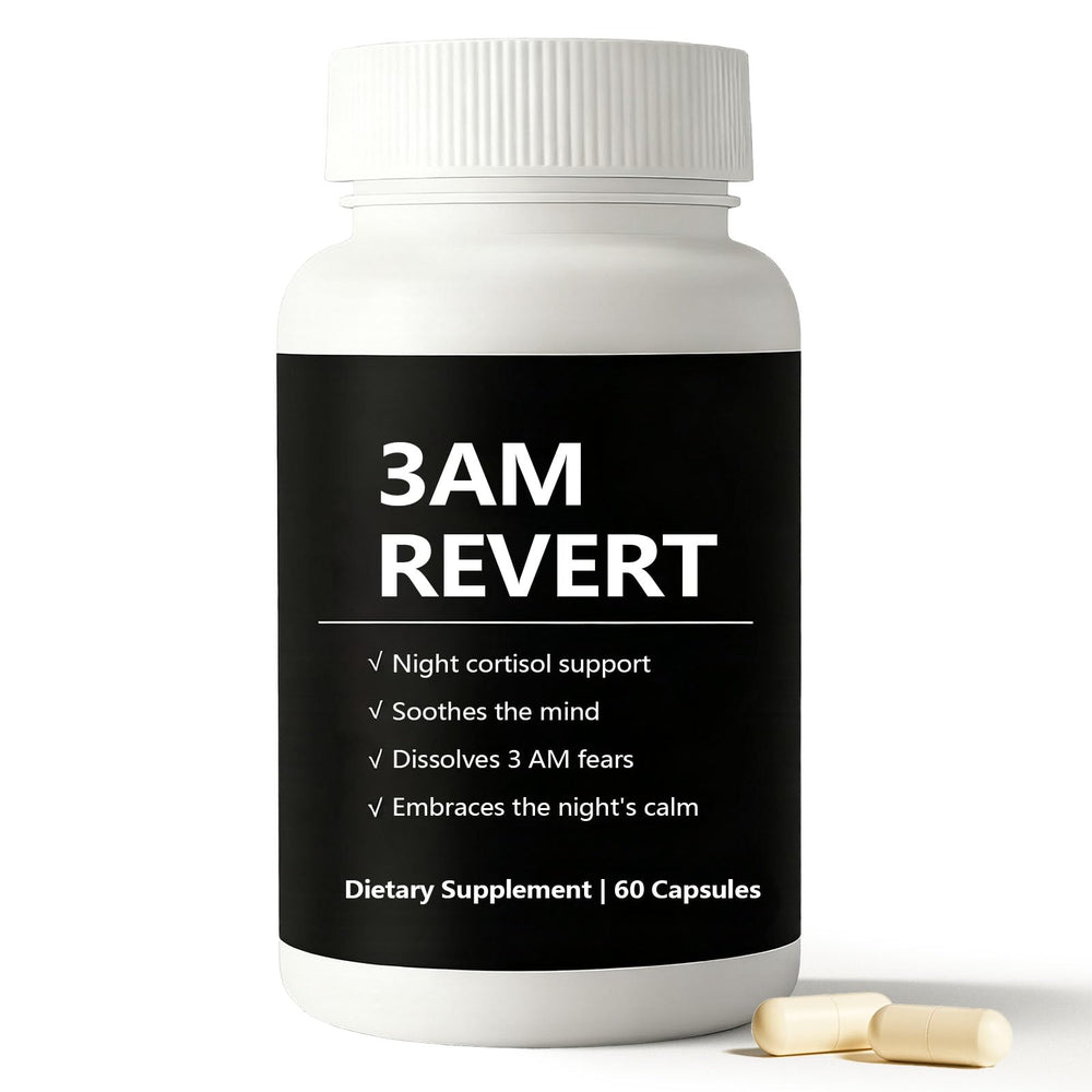 SCEZROB Kleos Cortisol 3 AM Revert bottle—promotes nighttime calm and balance.