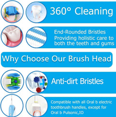 Denser mid bristles for efficient tooth surface cleaning