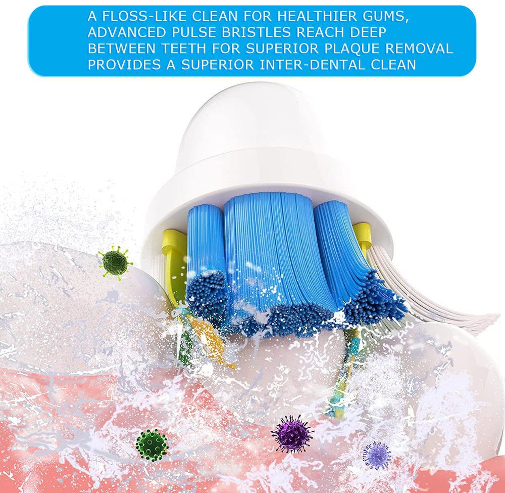 Longer end bristles for cleaning hard-to-reach areas