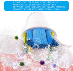 Longer end bristles for cleaning hard-to-reach areas