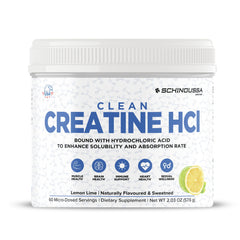 Schinoussa Lemon Lime Creatine HCL Powder bottle – front view