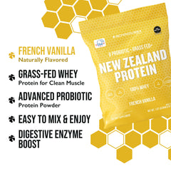 Schinoussa probiotic whey shake glass—creamy vanilla shake for daily energy.