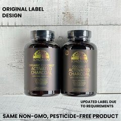 Close-up of Schizandu Coconut Charcoal Capsules capsules