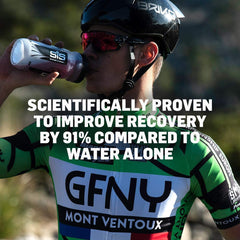 Cycling bottle with pink grapefruit Hydro Electrolyte tablet for hydration