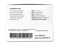 Sterile single-use vial for lens rinsing and insertion