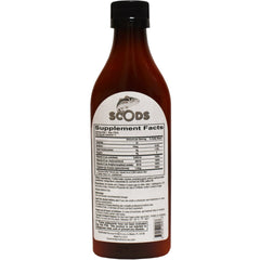 Close-up of Scods Emulsion bottle