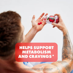 Packaging image demonstrating 60-count bottle and keto-friendly snack