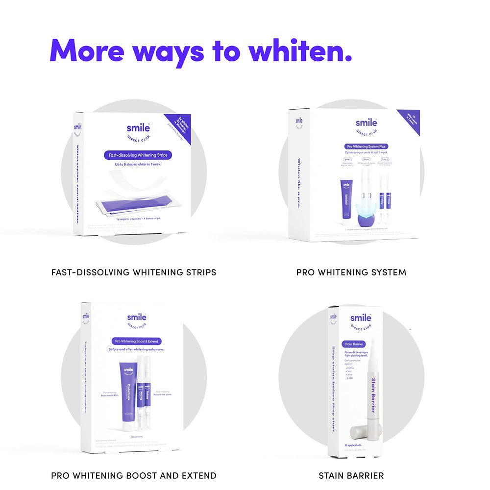 Before and after photo of whitening results