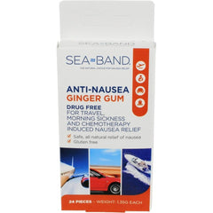 Sea-Band Anti-Nausea Ginger Gum 24 Pieces
