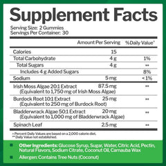 Packaging and bottle of Sea Moss 3000mg Gummies