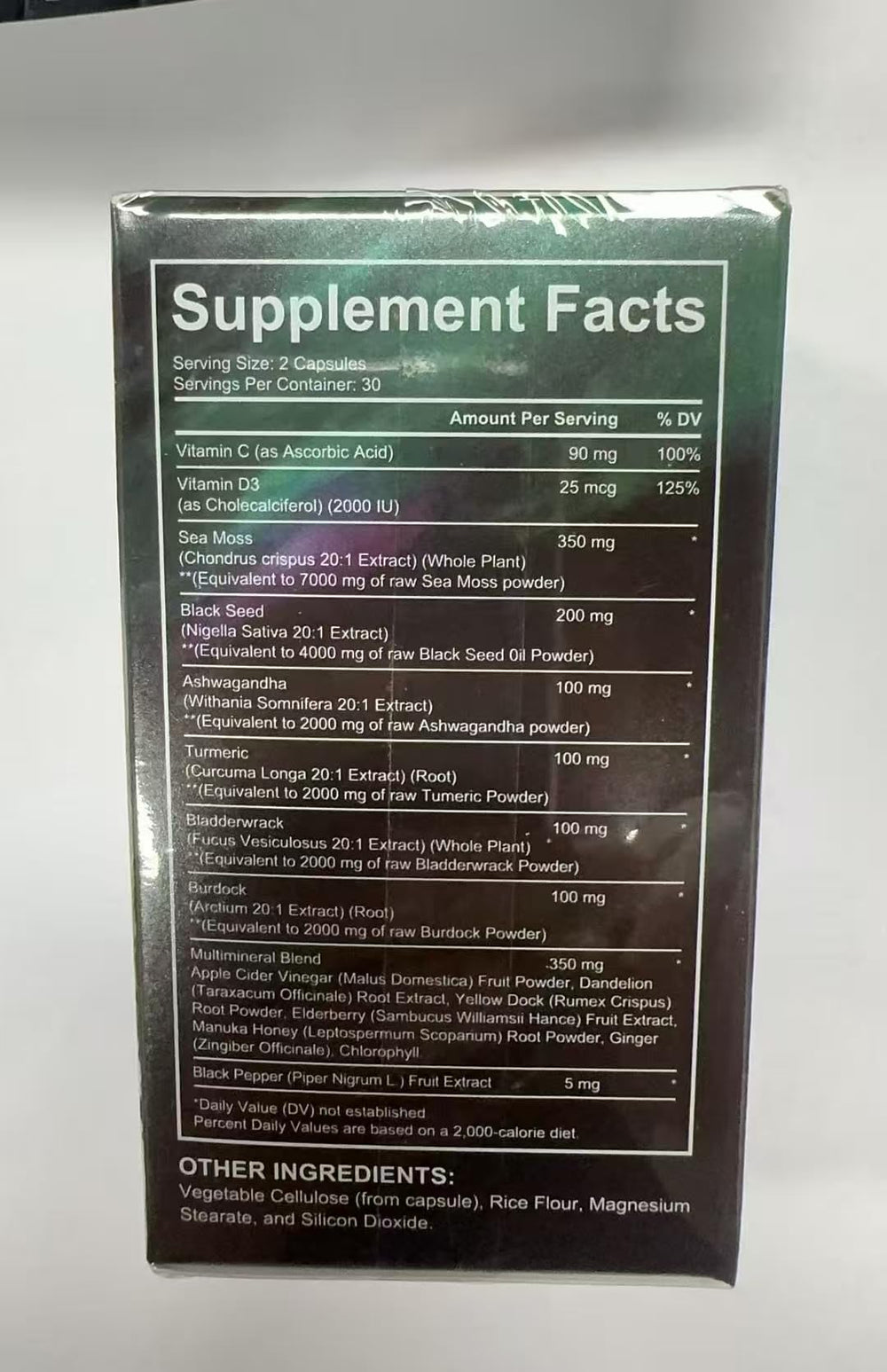 Healthy skin and hair imagery associated with Sea Moss capsules