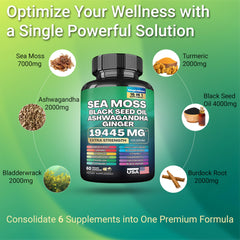 Label on bottle highlighting 19,445 mg extra strength per serving