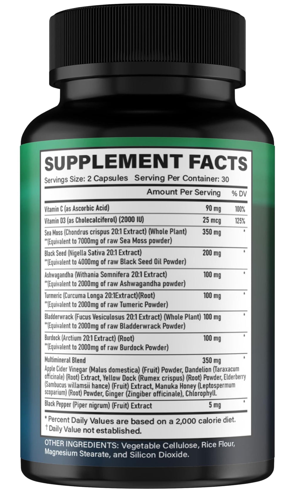 Sea Moss Capsules with Burdock Root