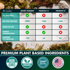 Product packaging and capsules of Sea Moss supplement