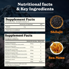 Sea moss capsules with water